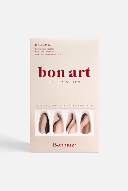 Pumpkin Swirl | Soft & Durable Press-On Nails - Bonmuz