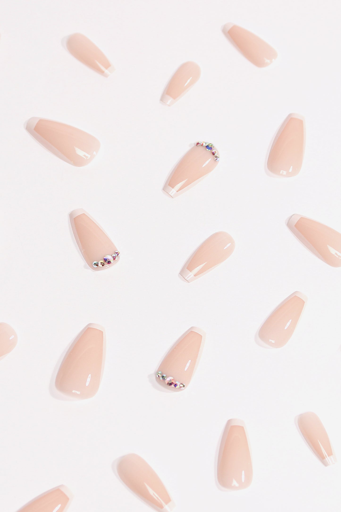 Beige Twinkle | Soft & Durable Press-On Nails - Bonmuz