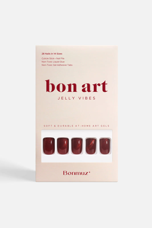 Starlite Red | Soft & Durable Press-On Nails - Bonmuz
