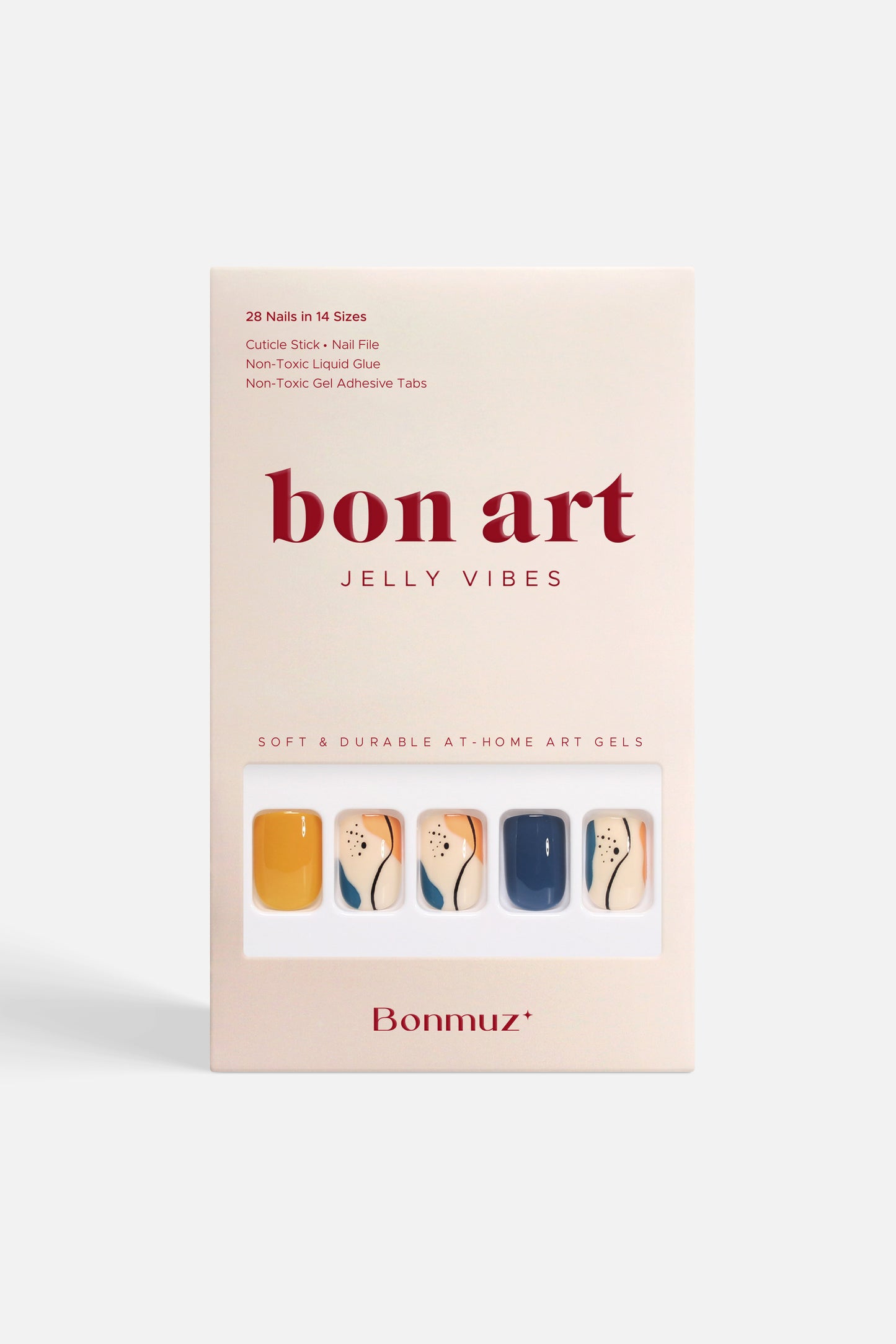 Tangerine Garden | Soft & Durable Press-On Nails - Bonmuz