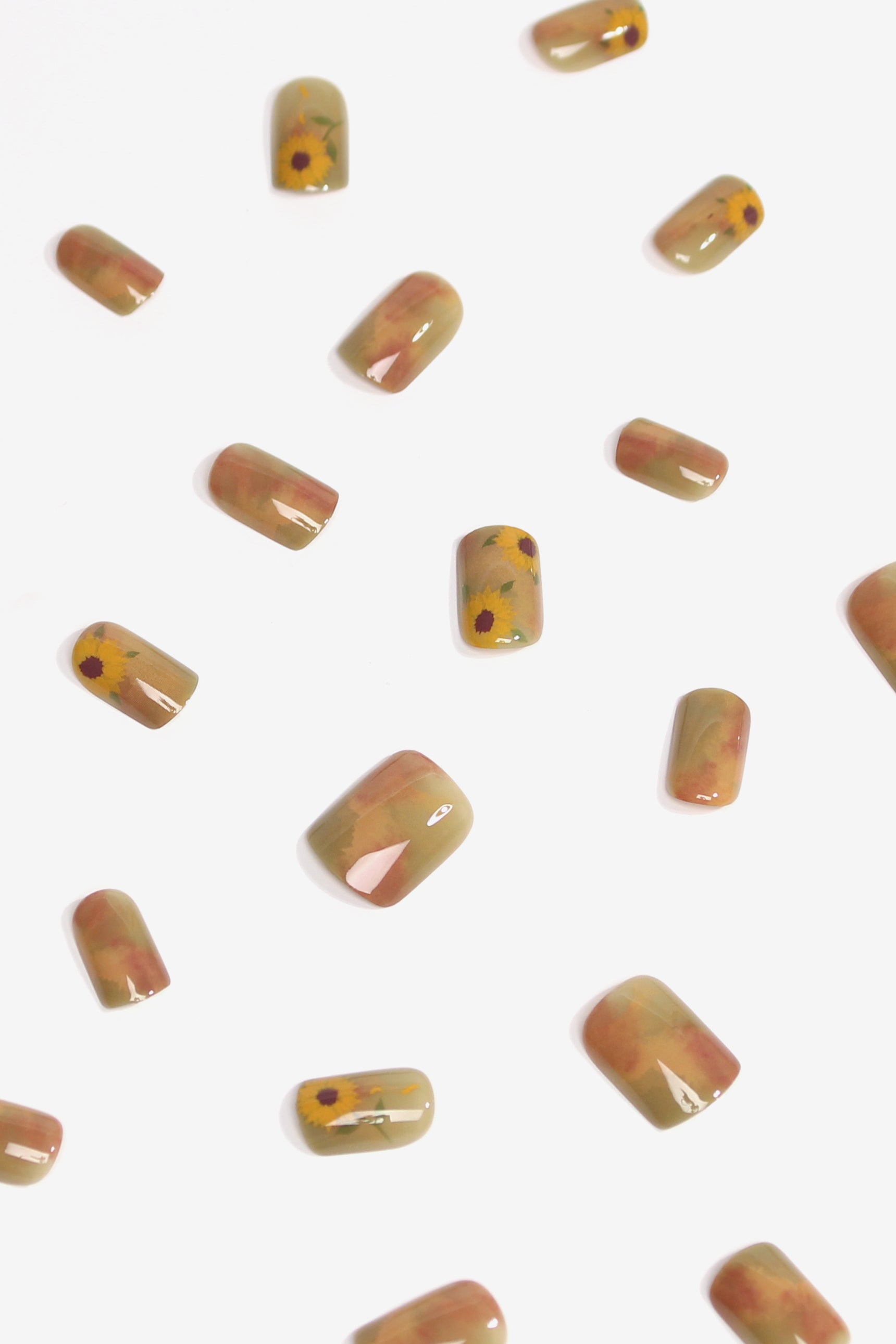 Sunflower Watercolor | Soft & Durable Press-On Nails - Bonmuz