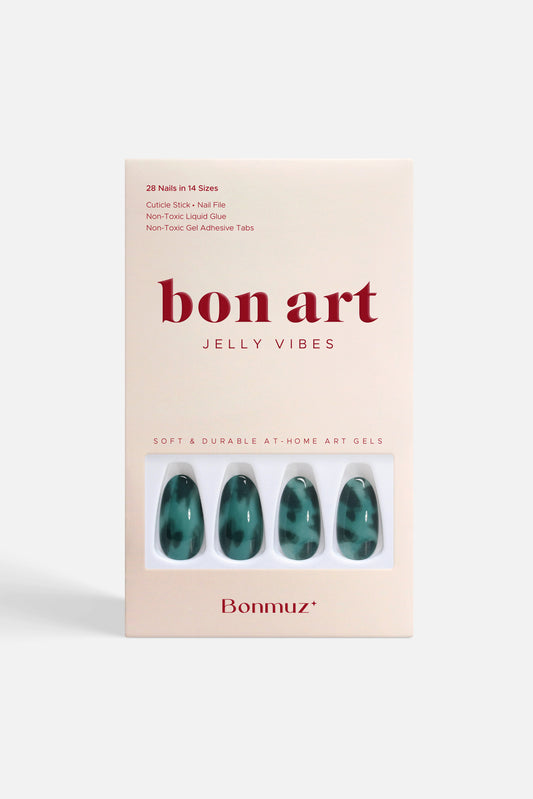 Emerald Amber | Soft & Durable Press-On Nails - Bonmuz