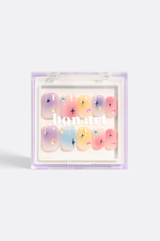 Dewdrop on Rainbow | Pro Handmade Gel Nails